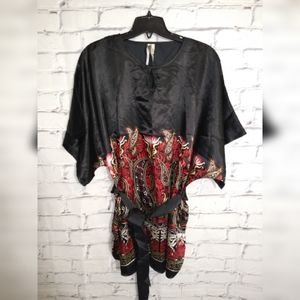 Relaxx Paisley print satin tunic blouse free zise